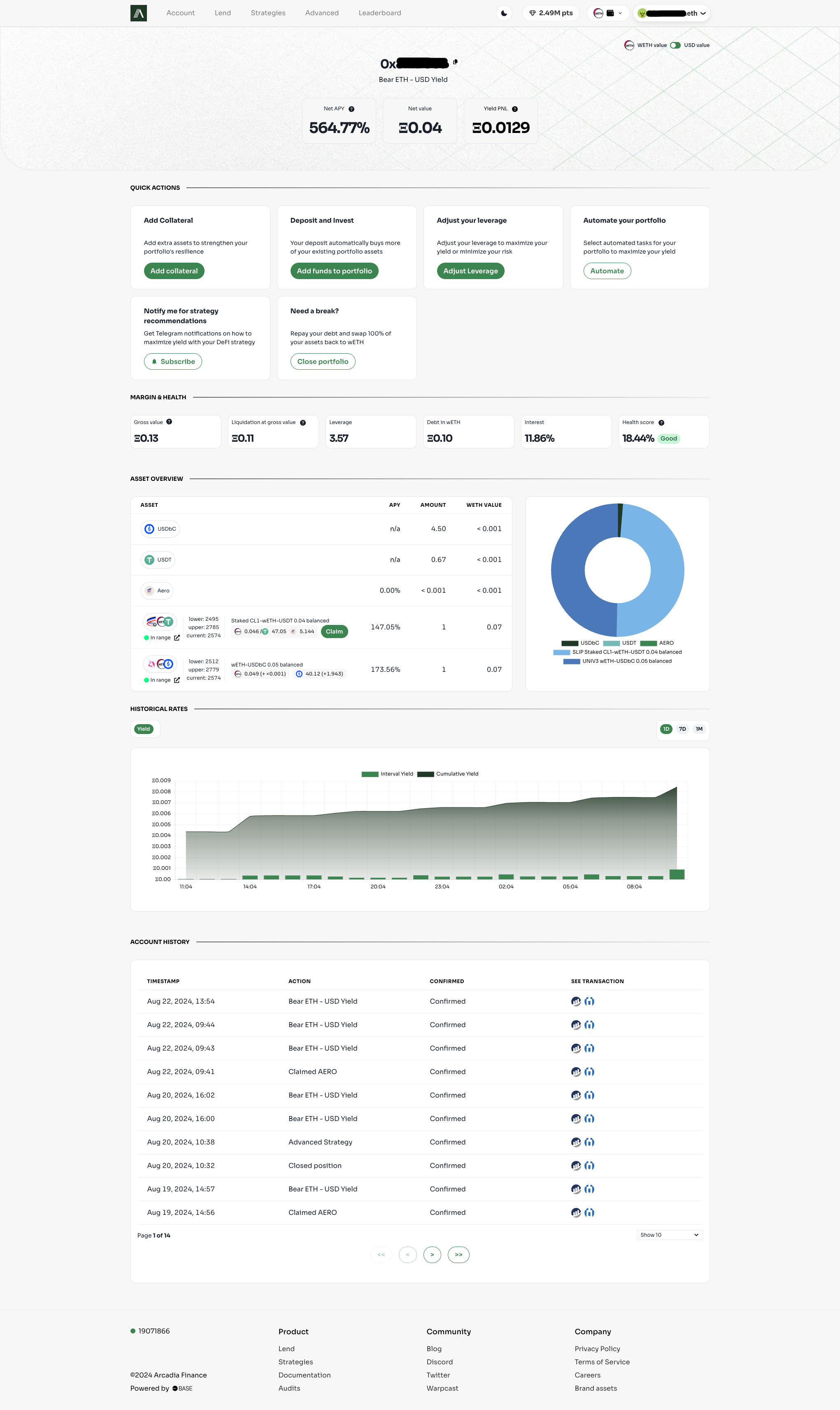 Account overview